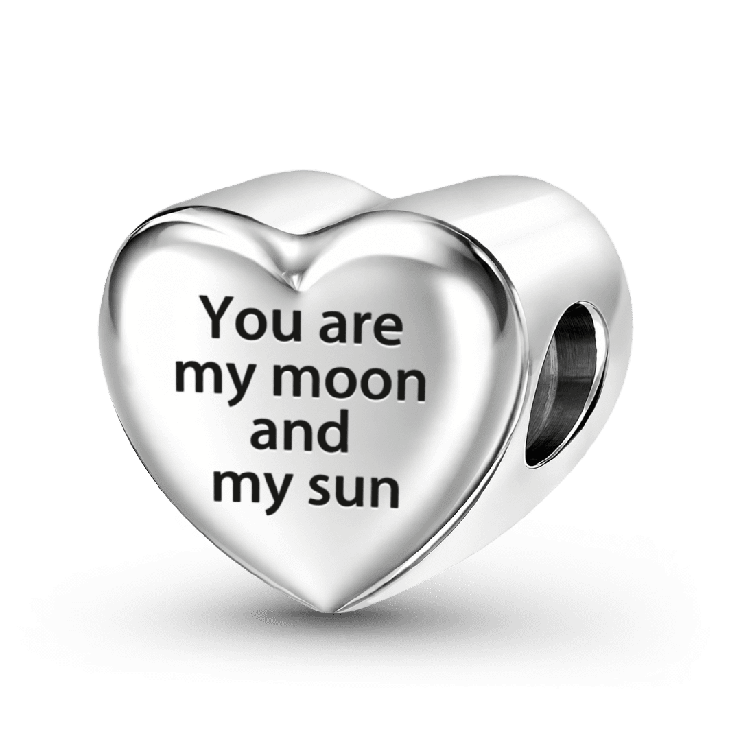 Gnoce Personalized Photo Heart Bead Couple Keepsake Stainless Steel_6