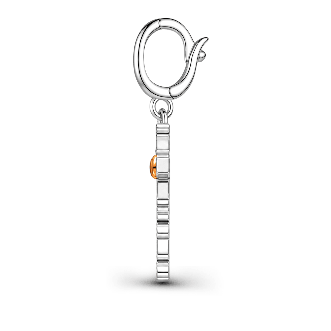 Gnoce Halloween Cross Pumpkin Clasp Dangle Charm Platinum‑plated Silver Blend_5