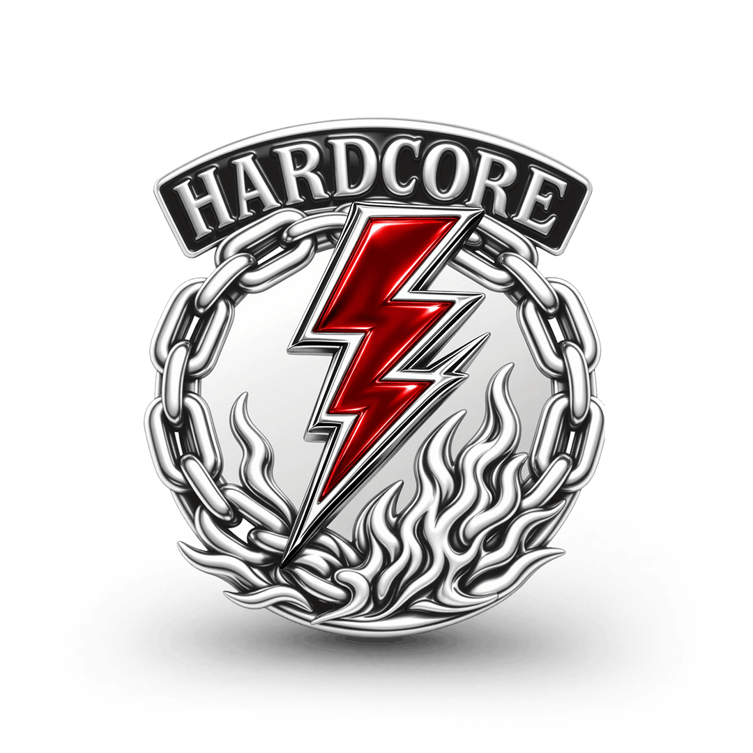 Gnoce British Punk Hardcore Lightning Chain Engravable Photo Bead Charm Platinum‑plated Silver Blend_7