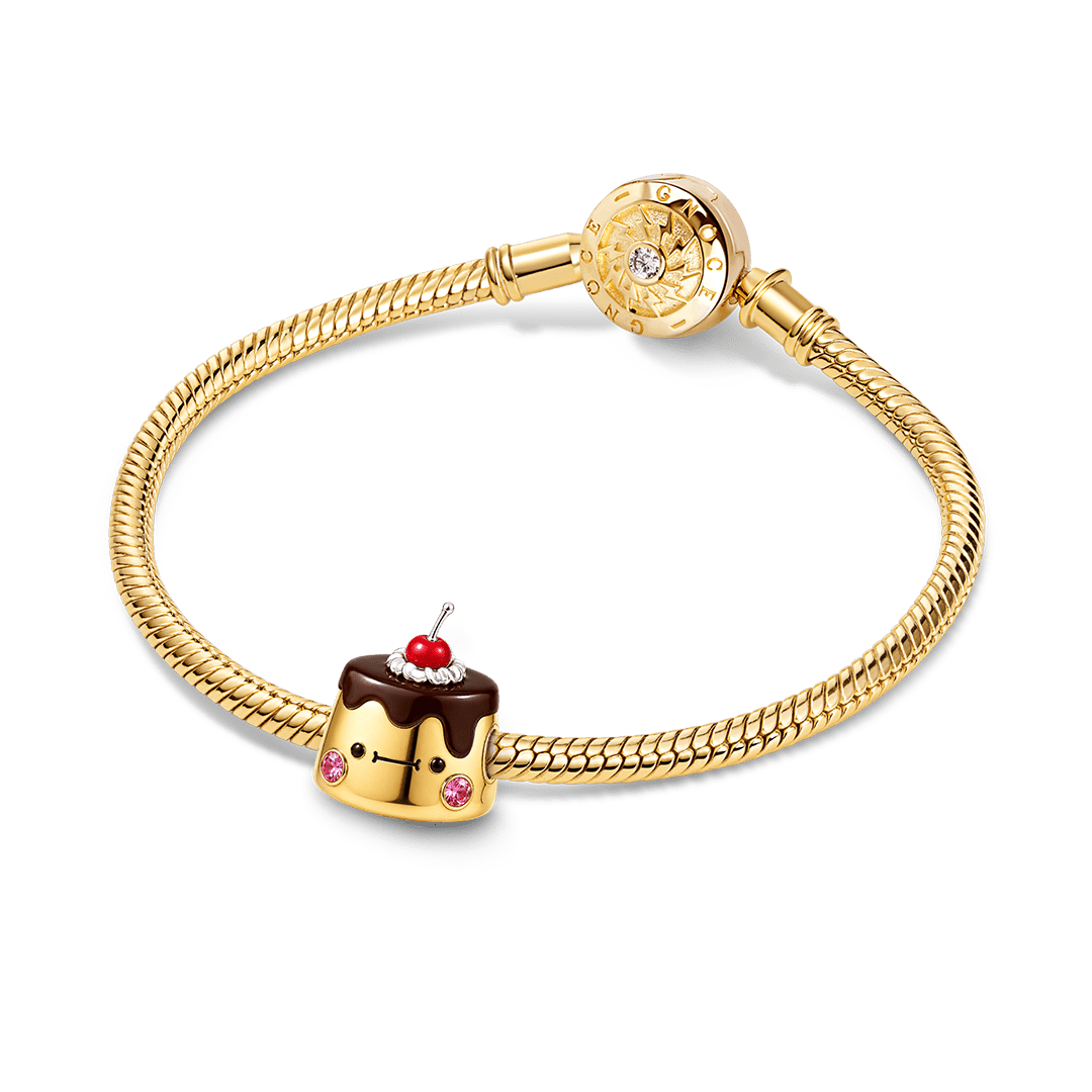 Gnoce Japanese Pudding Through‑hole Bead Charm Platinum‑plated Silver Blend_3