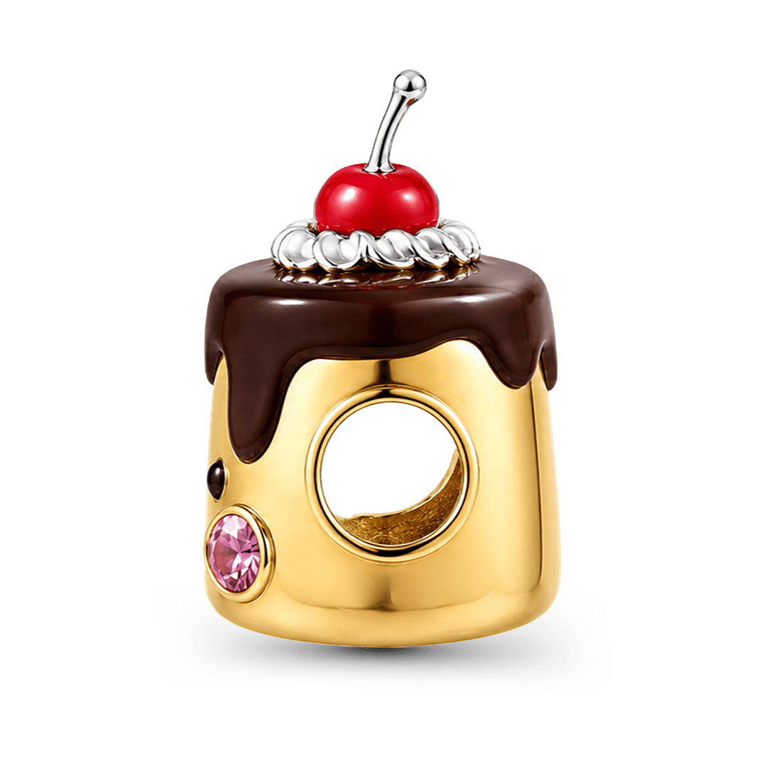 Gnoce Japanese Pudding Through‑hole Bead Charm Platinum‑plated Silver Blend_5