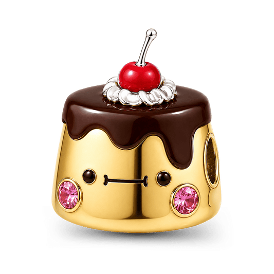 Gnoce Japanese Pudding Through‑hole Bead Charm Platinum‑plated Silver Blend_1