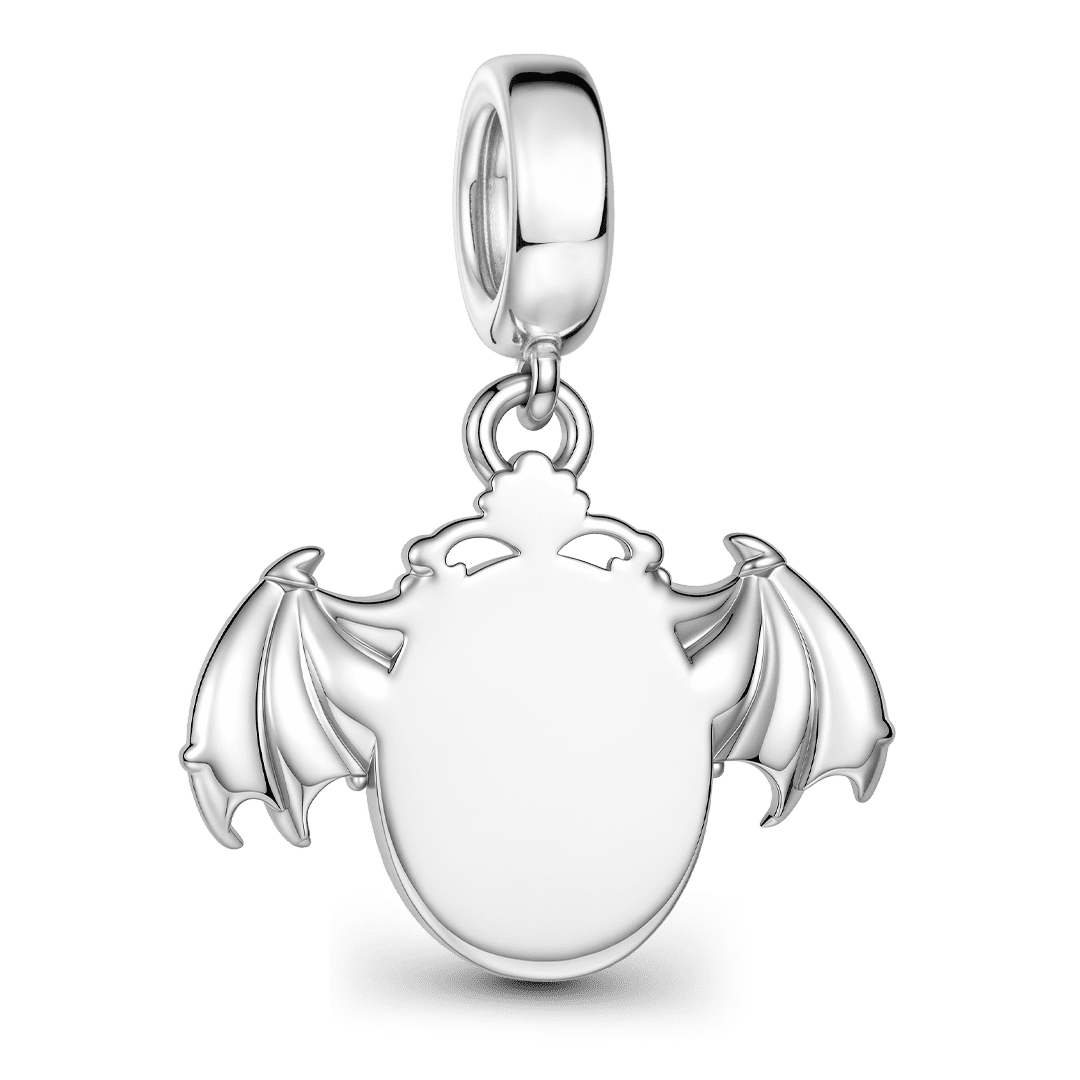 Gnoce Halloween Thermochromic Bat Skull Dangle Charm Platinum‑plated Silver Blend_6