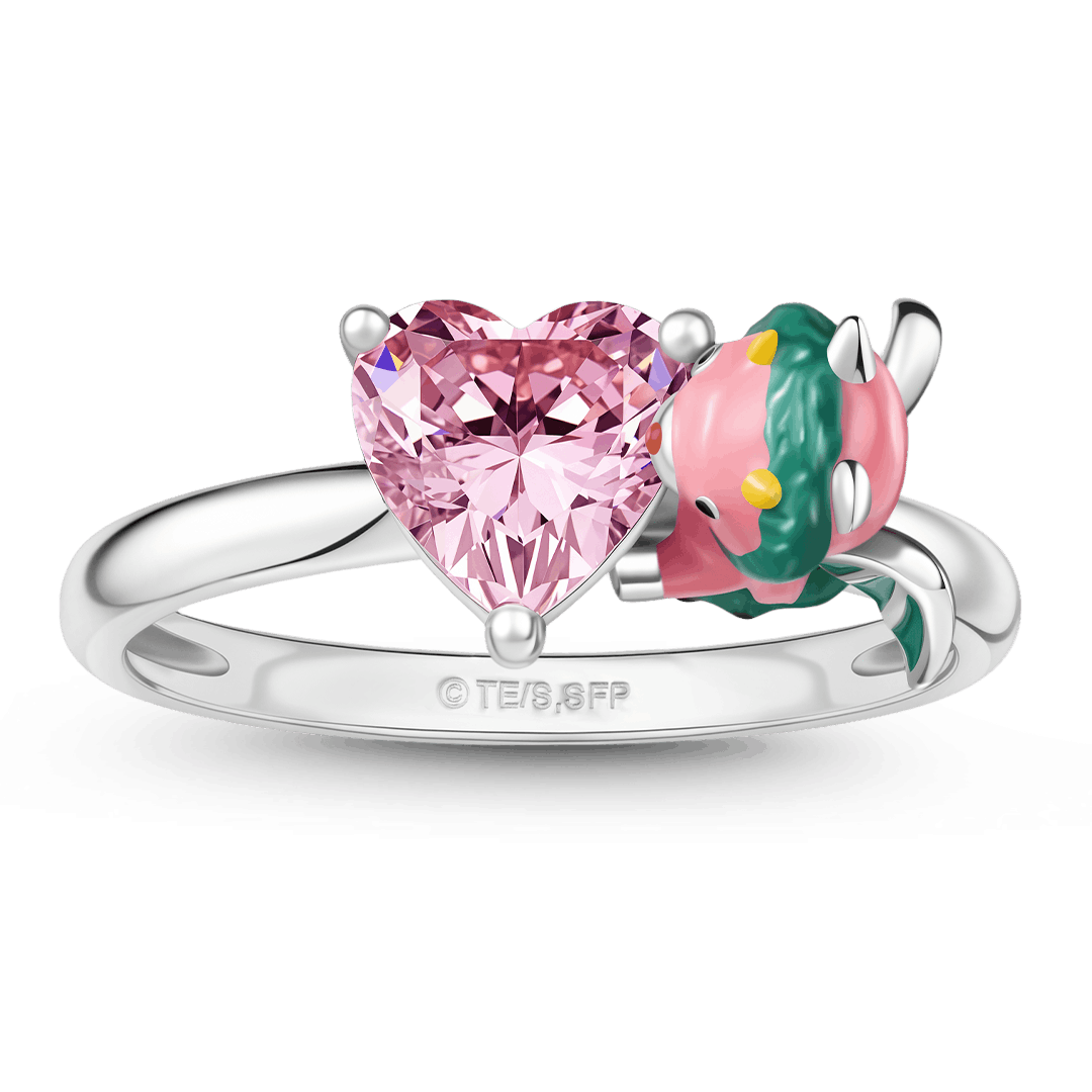 Gnoce Spy x Family Toy Chimera Hug Pink Moissanite Ring_1