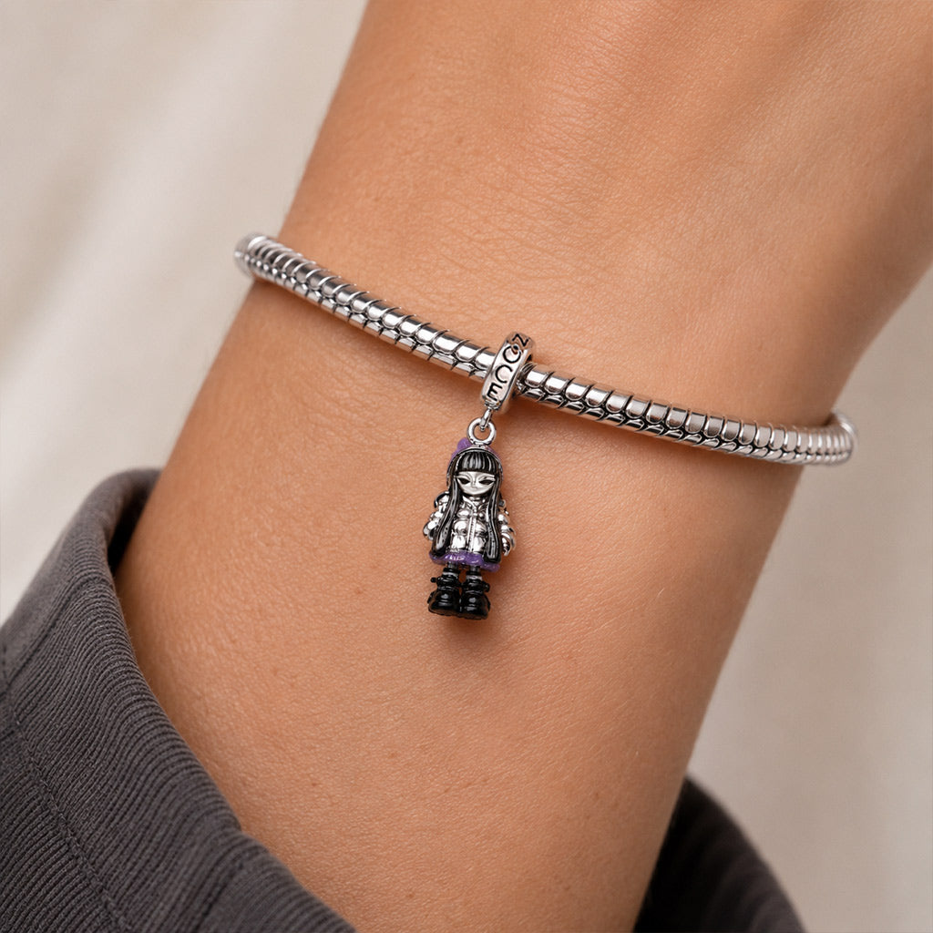 Gnoce Full‑Body Character Dangle Charm Platinum‑plated Silver Blend_2