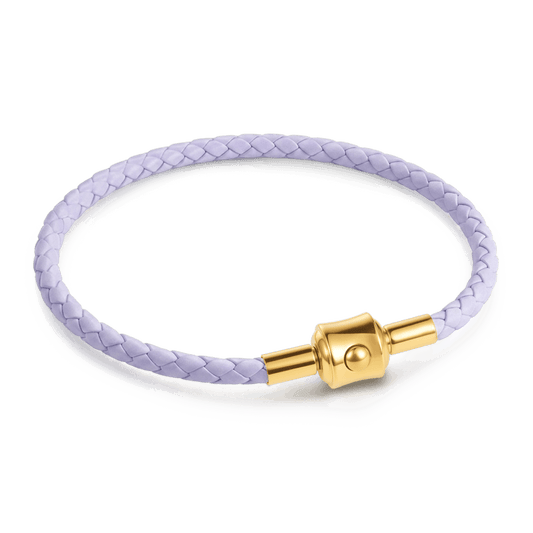 Gnoce Light Purple Round Snap‑Lock Basic Bracelet_1