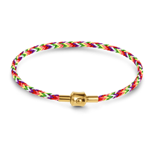 Gnoce Multicolor Round Snap‑Lock Basic Bracelet_1