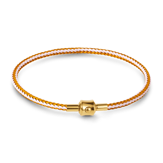 Gnoce Pink‑Gold Two‑Tone Round Snap‑Lock Basic Bracelet_1