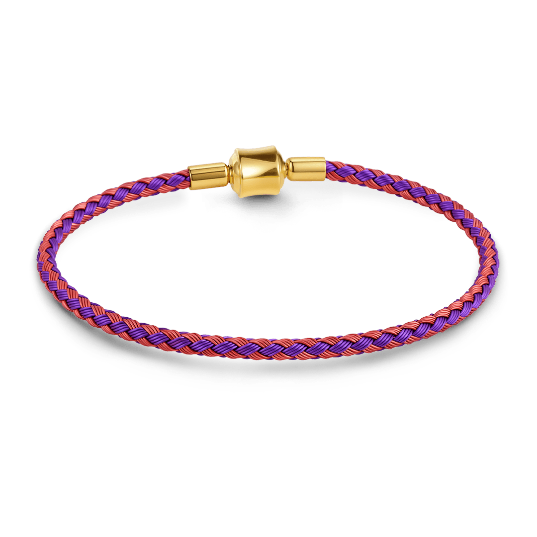 Gnoce Dual‑Purple Two‑Tone Round Snap‑Lock Basic Bracelet_4