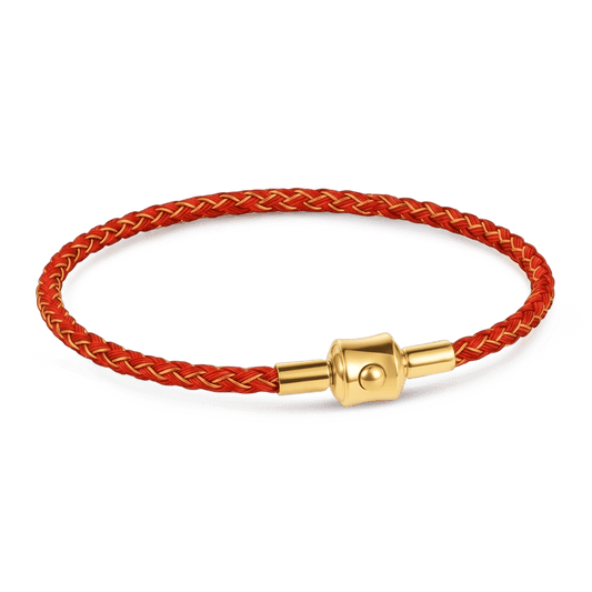 Gnoce Red‑Gold Two‑Tone Round Snap‑Lock Basic Bracelet_1