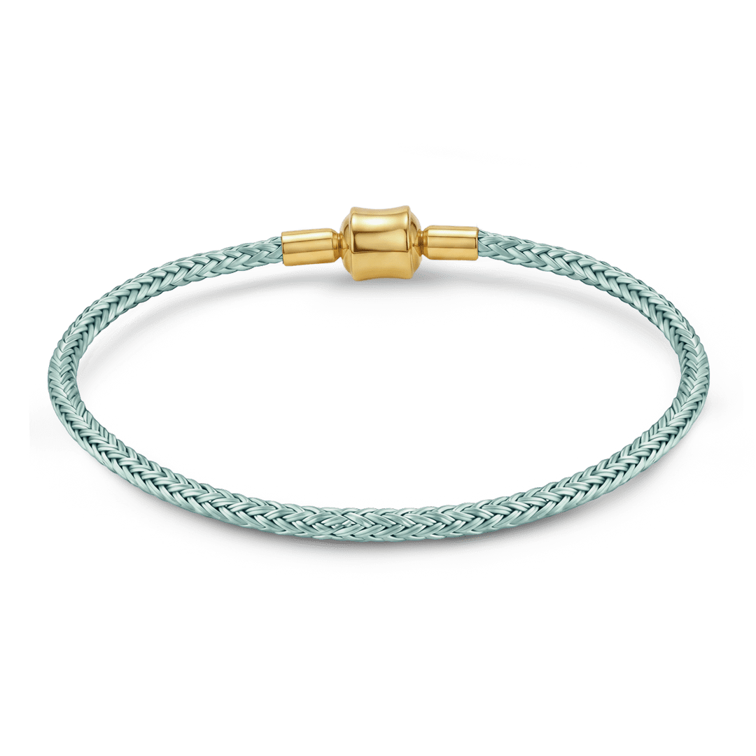 Gnoce Sage‑Green Round Snap‑Lock Basic Bracelet_4