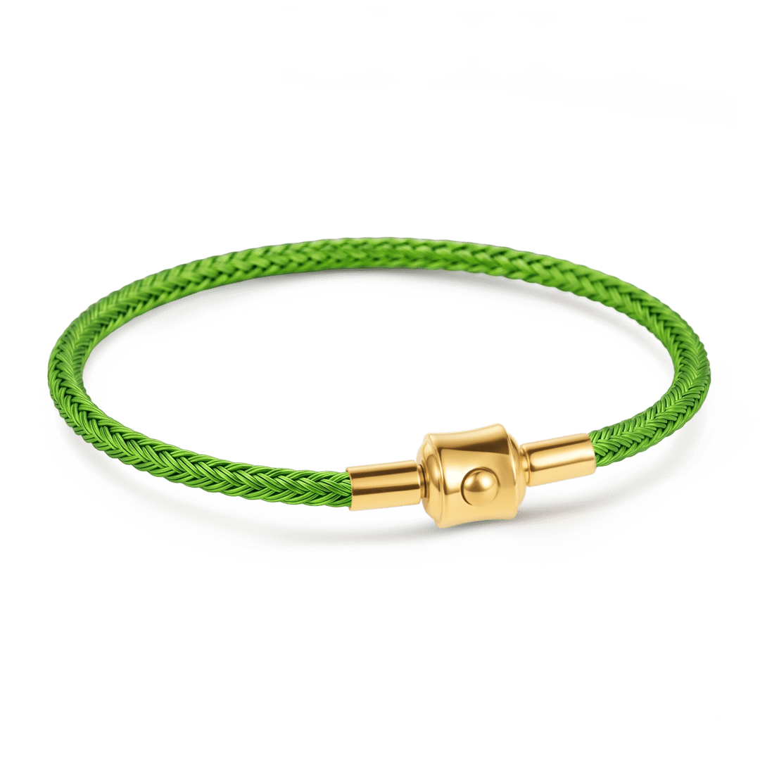 Gnoce Bright‑Green Round Snap‑Lock Basic Bracelet_1