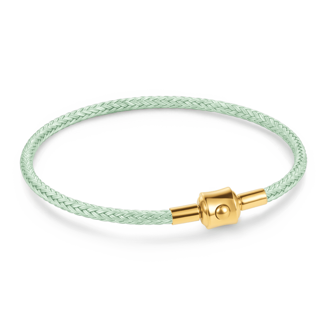 Gnoce Mint‑Green Round Snap‑Lock Basic Bracelet_1