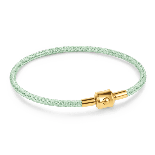 Gnoce Mint‑Green Round Snap‑Lock Basic Bracelet_1