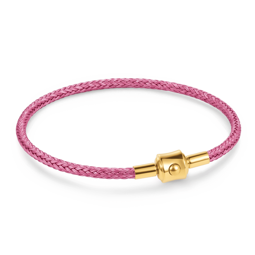 Gnoce Dusty‑Pink Round Snap‑Lock Basic Bracelet_1