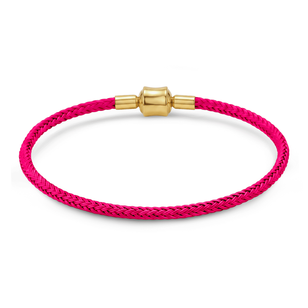 Gnoce Hot‑Pink Round Snap‑Lock Basic Bracelet_4