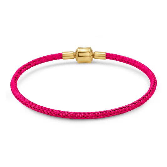 Gnoce Hot‑Pink Round Snap‑Lock Basic Bracelet_4