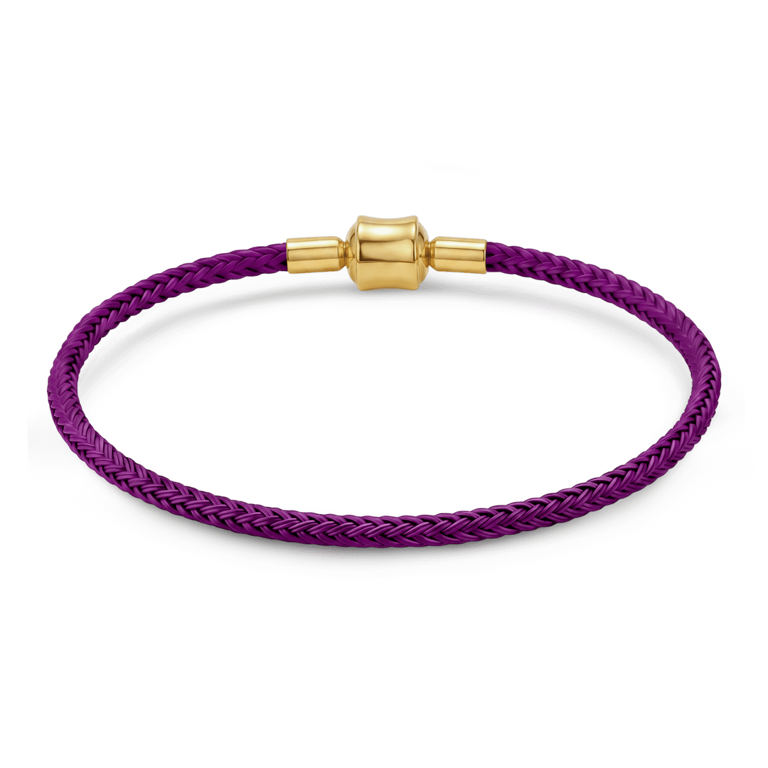 Gnoce Deep‑Purple Round Snap‑Lock Basic Bracelet_4