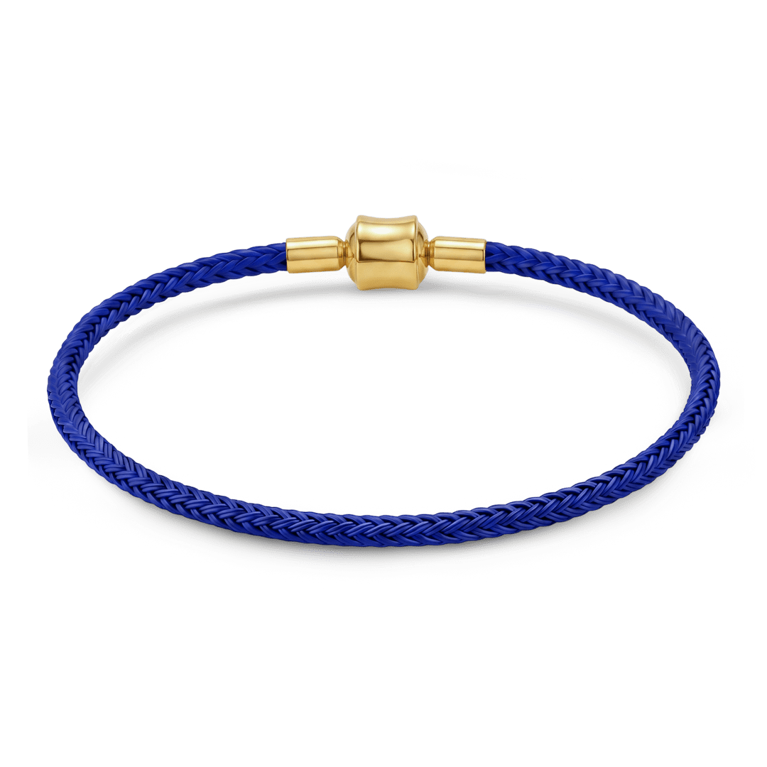 Gnoce Royal‑Blue Round Snap‑Lock Basic Bracelet_4