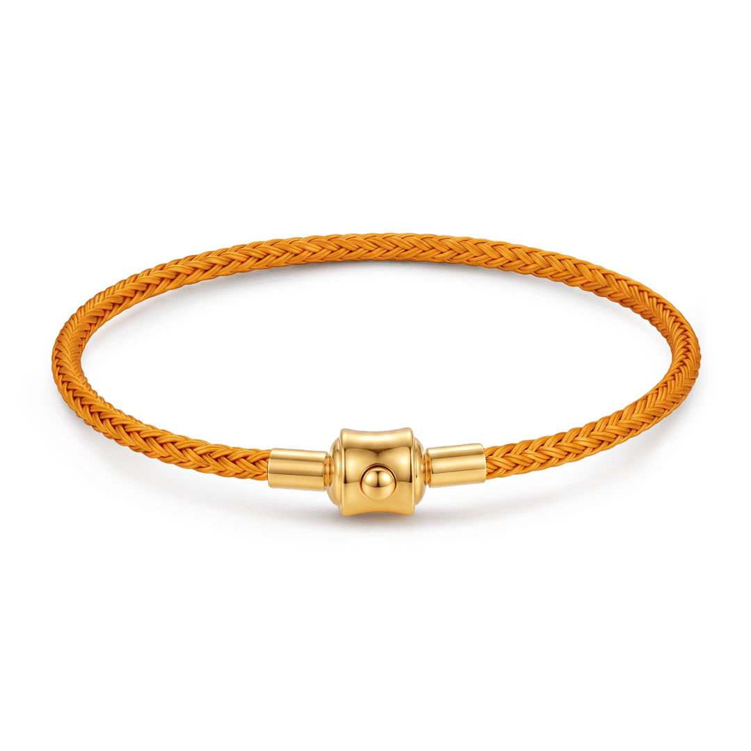 Gnoce Golden‑Yellow Round Snap‑Lock Basic Bracelet_1