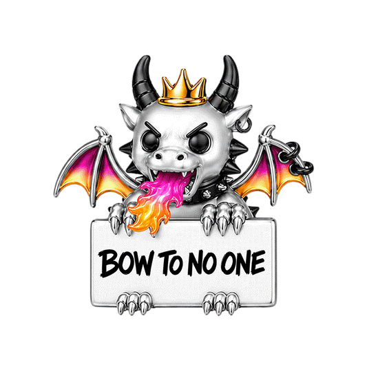 Gnoce Punk Glow‑in‑the‑dark Fearless Dragon Rebel Bead Platinum‑plated Silver Blend_1