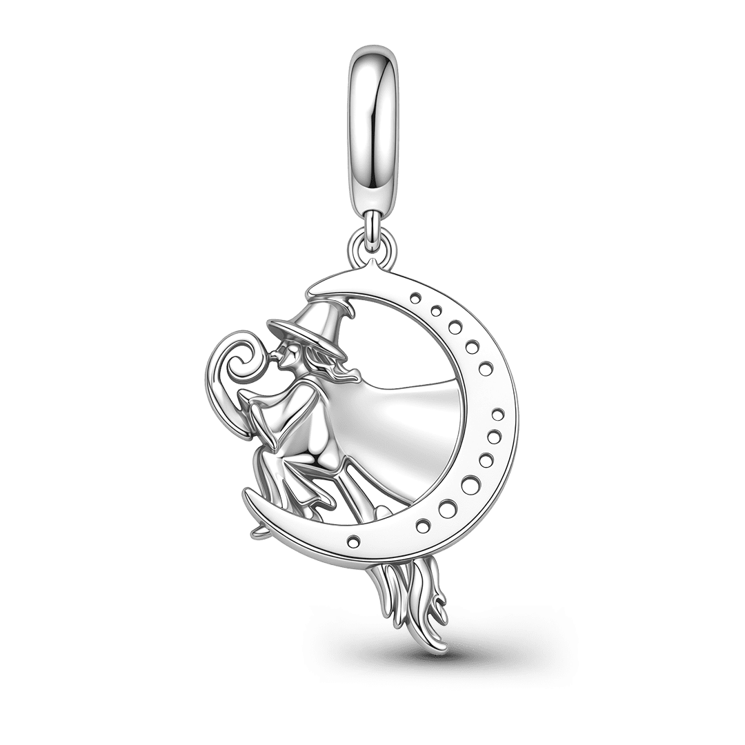 Gnoce Halloween Moon Witch Dangle Charm Lead-free ECO Copper_5