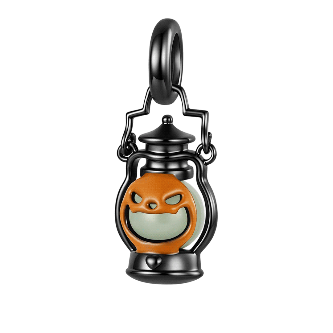 Gnoce Glow-in-the-dark Halloween Pumpkin Lantern Dangle Charm Lead-free ECO Copper_1