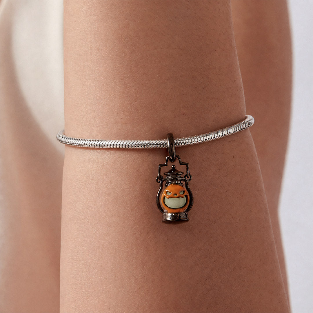 Gnoce Glow-in-the-dark Halloween Pumpkin Lantern Dangle Charm Lead-free ECO Copper_3