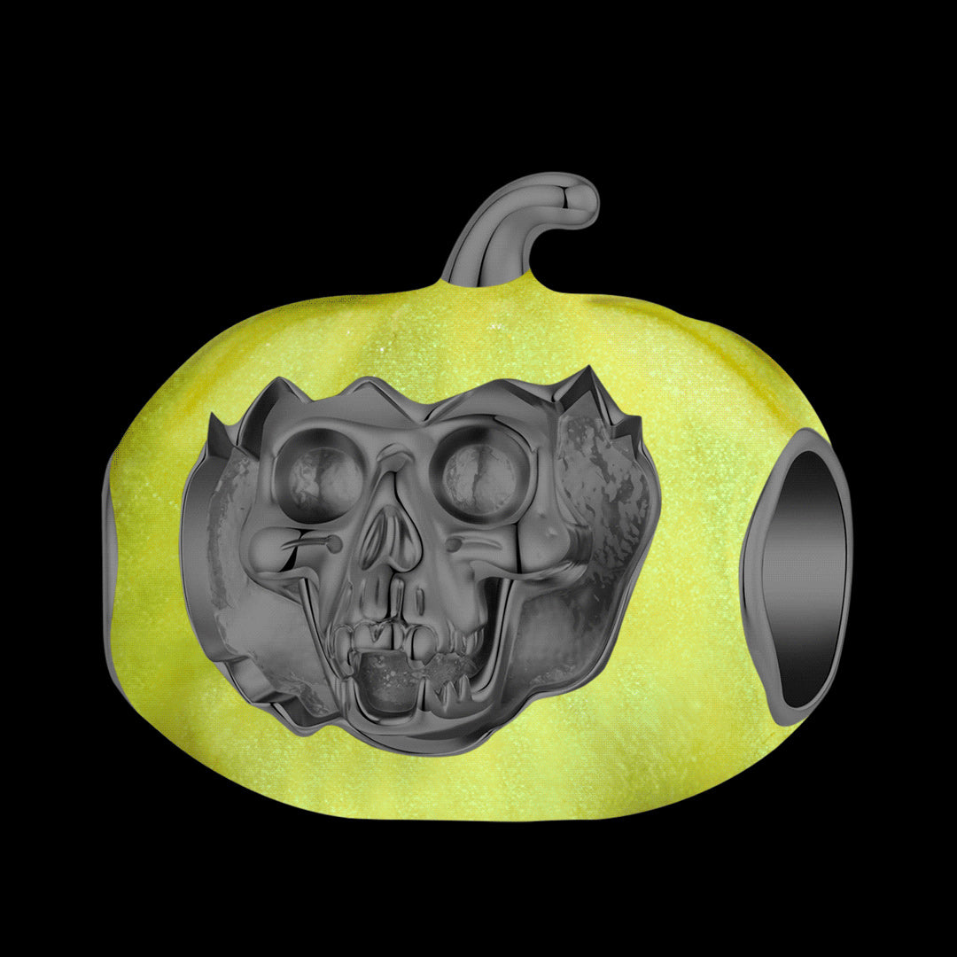 Gnoce Glow-in-the-dark Halloween Skull Pumpkin Bead Lead-free ECO Copper_2