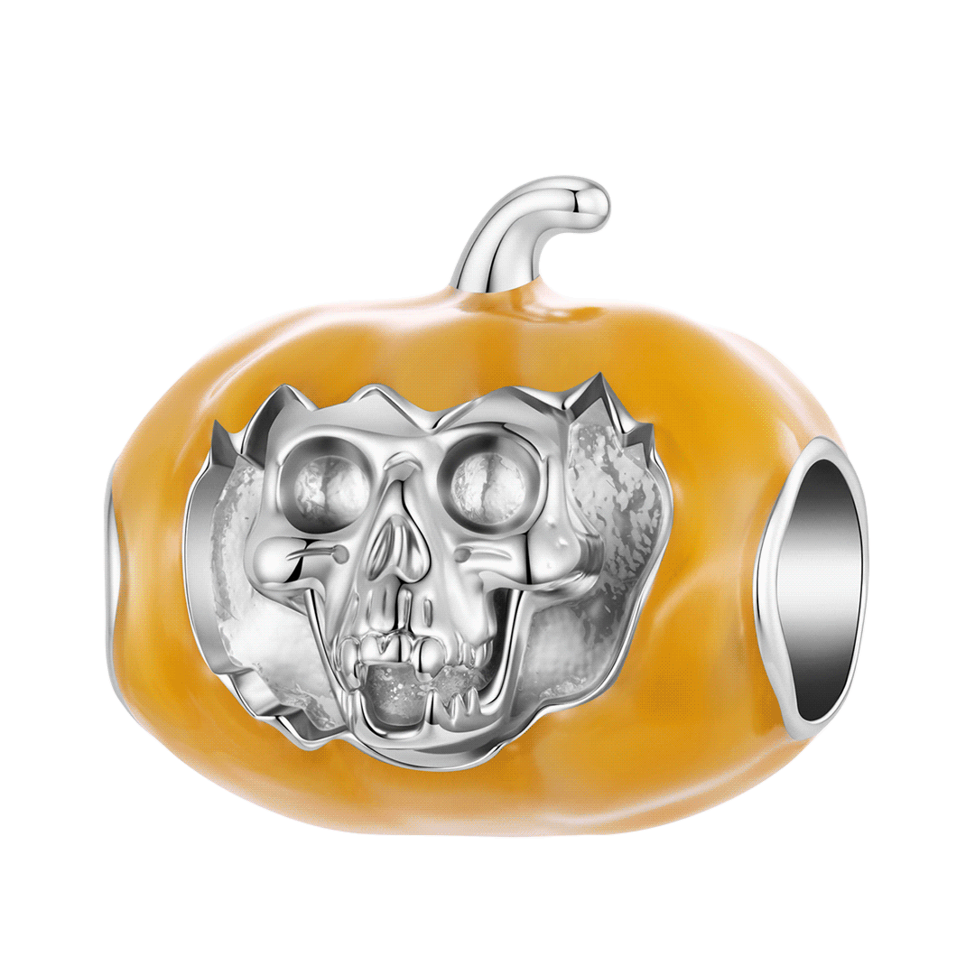 Gnoce Glow-in-the-dark Halloween Skull Pumpkin Bead Lead-free ECO Copper_1