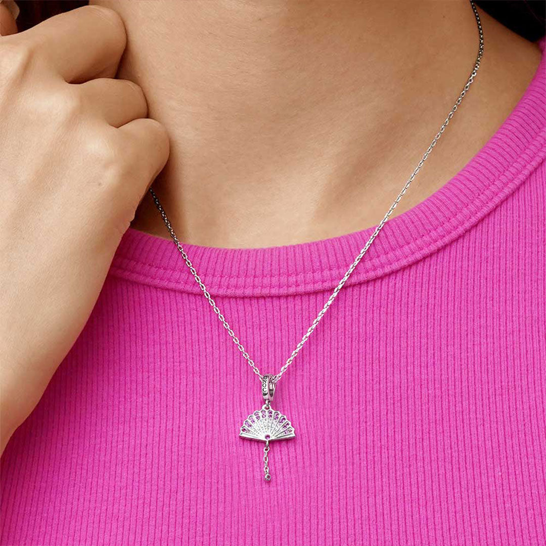 Gnoce Sparking Fan Pendant Dangle Charm_3