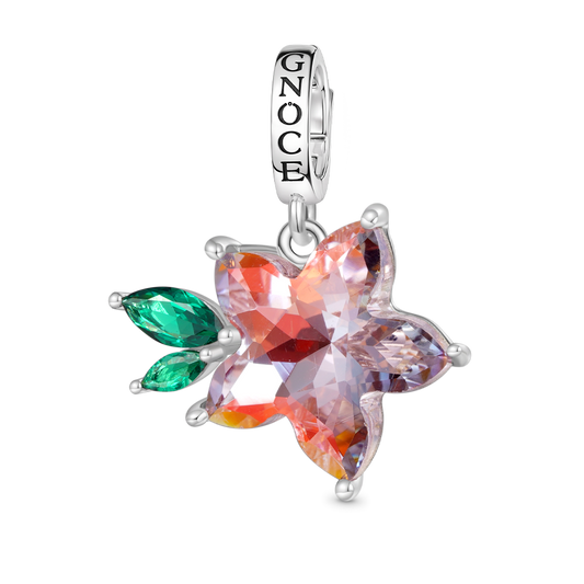 Gnoce Pink Zircon Sakura Pendant Dangle Charm_1
