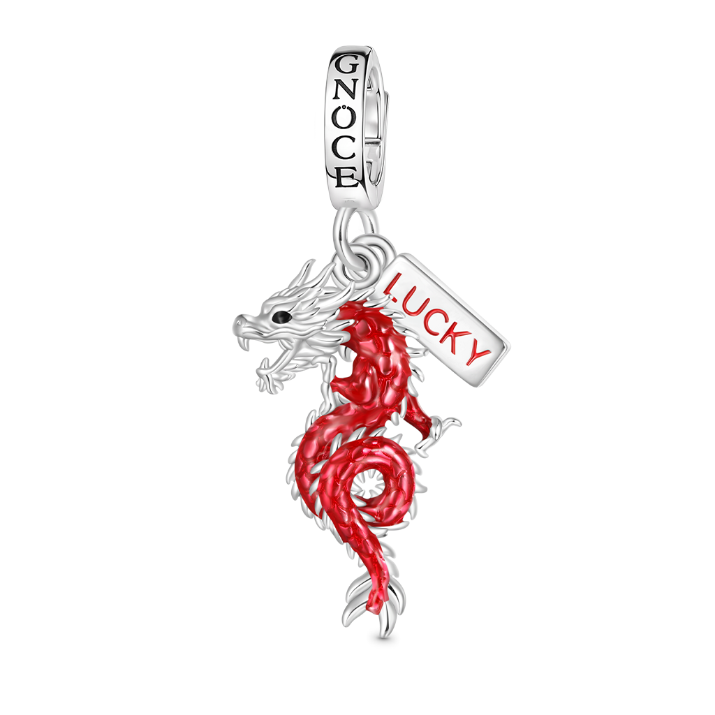 Gnoce Lucky Red Dragon Pendant Dangle Charm_1