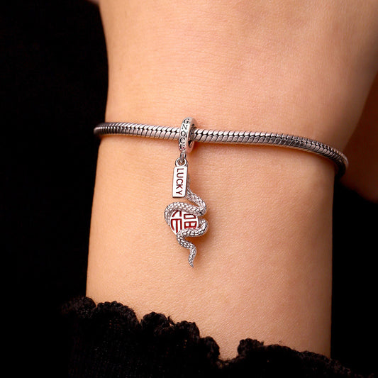 Gnoce Lucky Snake Pendant Dangle Charm_2