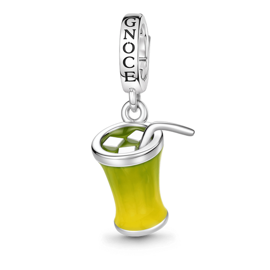 Gnoce Matcha Latte Dangle Charm Platinum-plated Silver Blend_1