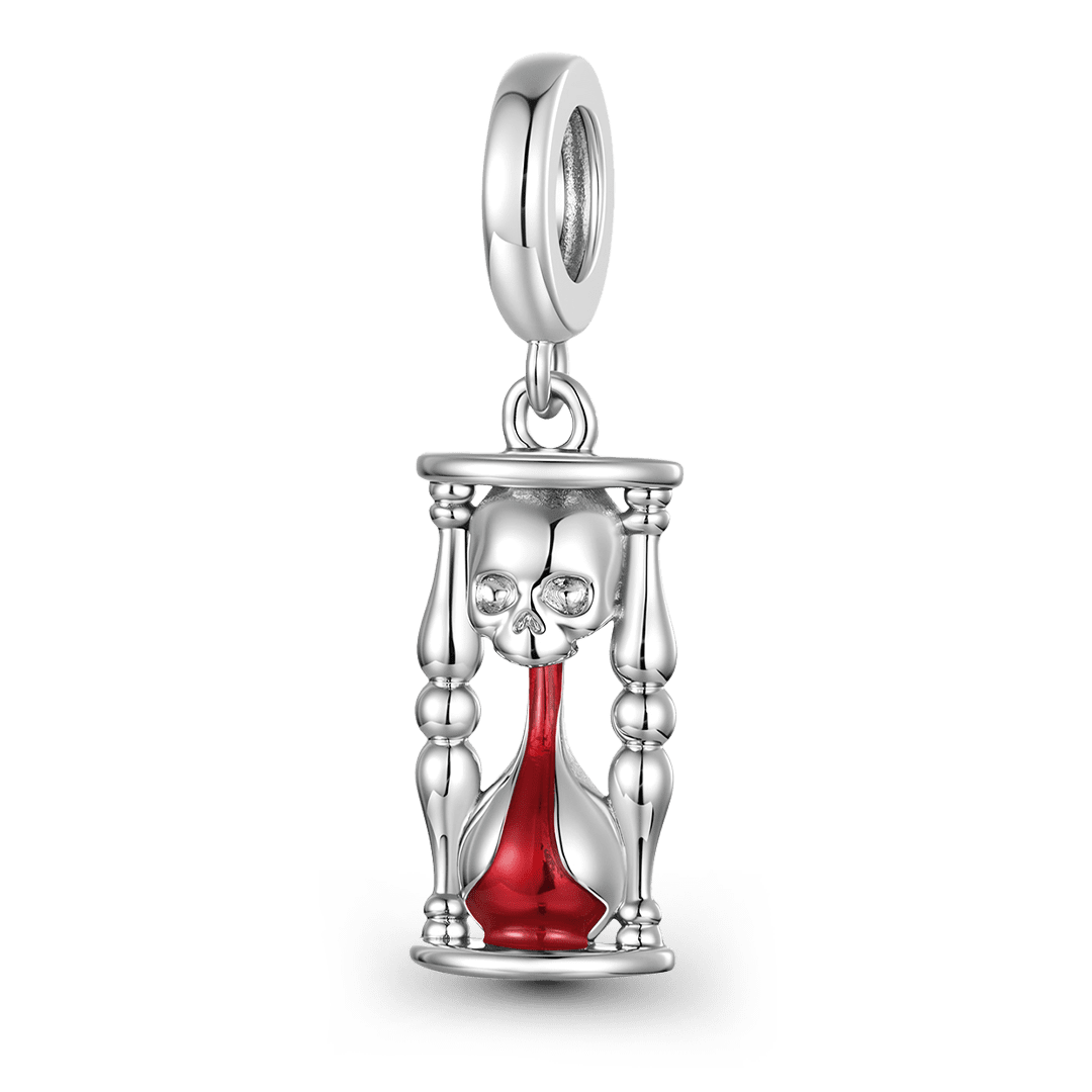 Gnoce Halloween Skull Hourglass Dangle Charm Lead-free ECO Copper_1