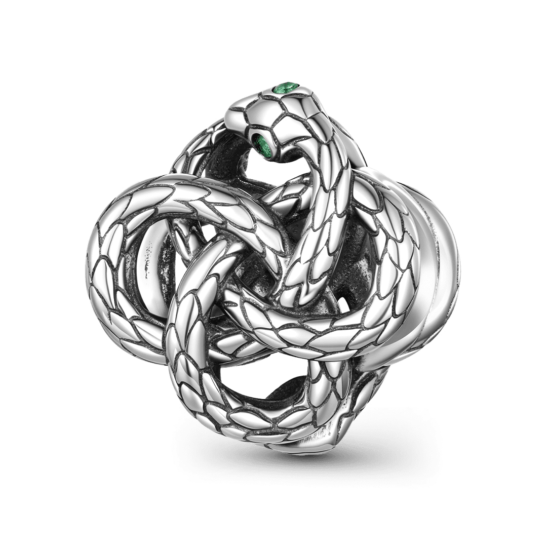 Gnoce Halloween Ouroboros Snake Bead 925 Sterling Silver_1