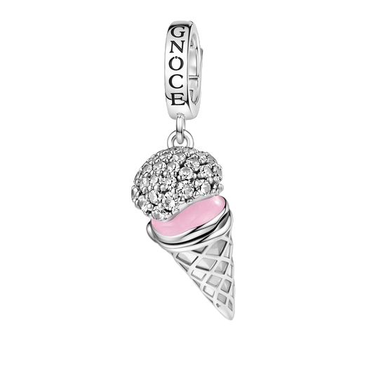 Gnoce Ice Cream Can Open Dangle Charm Platinum-plated Silver Blend_1