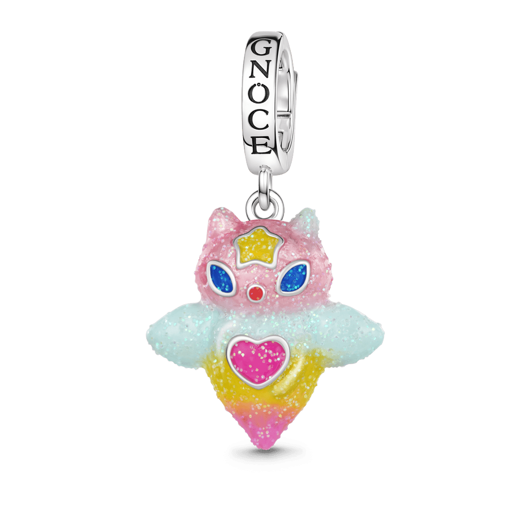 Gnoce Glow-in-the-dark Sea Angel Dangle Charm Platinum-plated Silver Blend_2