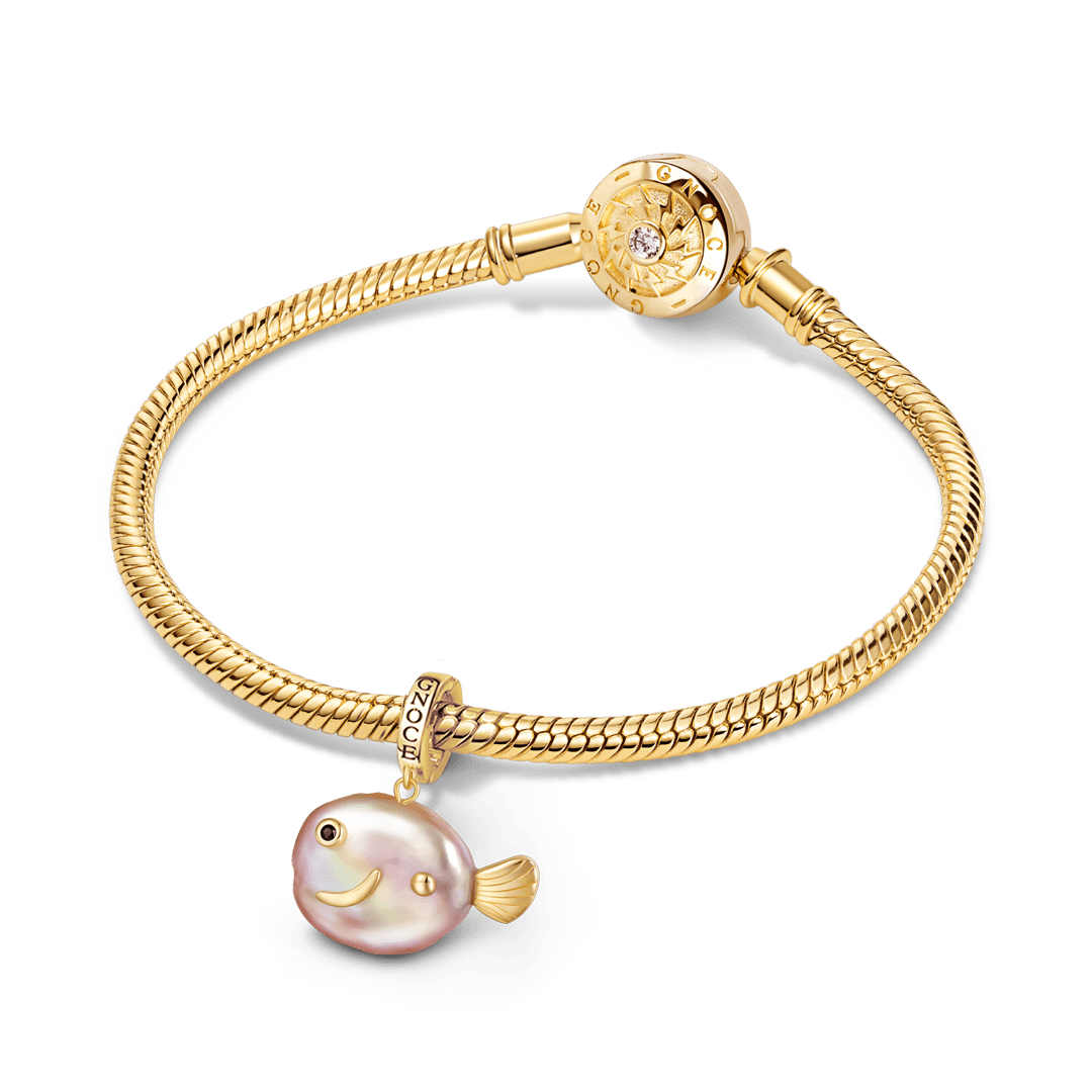 Gnoce Purple Fish Baroque Pearl Charm_3