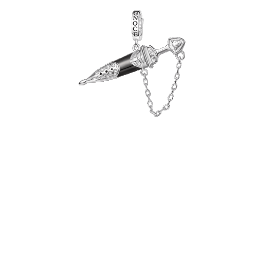 Gnoce Katoptris Dagger Clasp Dangle Charm Platinum-plated Silver Blend_1