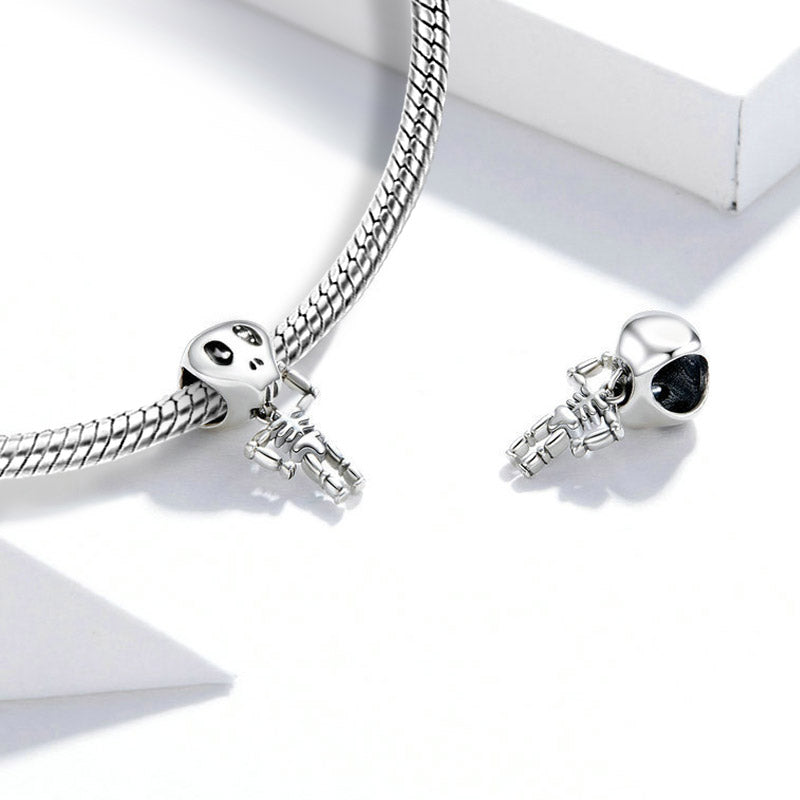Skeleton Man Pendant Dangle Charm Sterling Silver_3