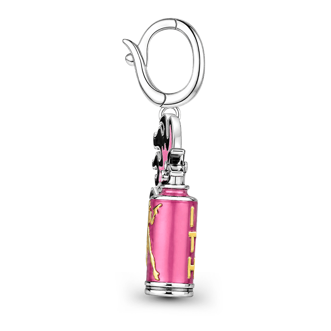 Gnoce Punk Hot Fire Extinguisher Clasp Dangle Charm Platinum-plated Silver Blend_5