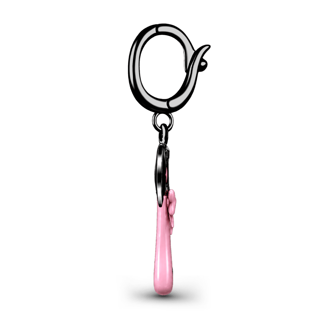 Gnoce Punk Pink Axe Clasp Dangle Charm Platinum-plated Silver Blend_6