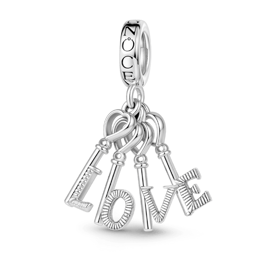 Gnoce "LOVE" Key Pendant Dangle Charm_1