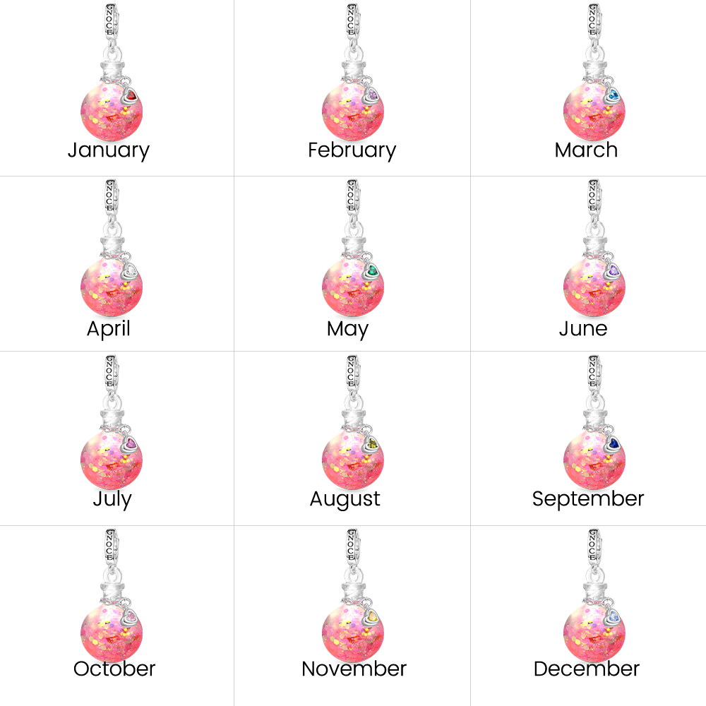 Gnoce Letter Love Sequin Luminous Quicksand Bottle Pendant Dangle Charm_6