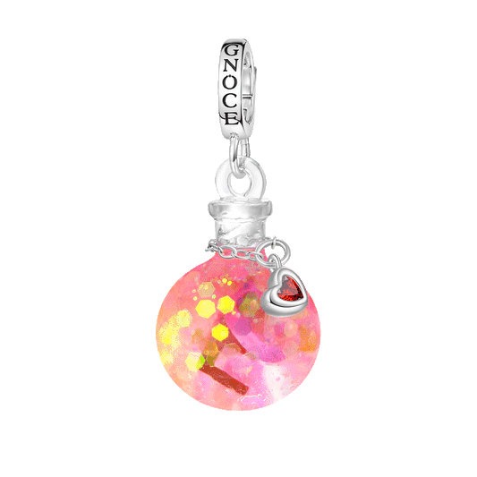 Gnoce Letter Love Sequin Luminous Quicksand Bottle Pendant Dangle Charm_1