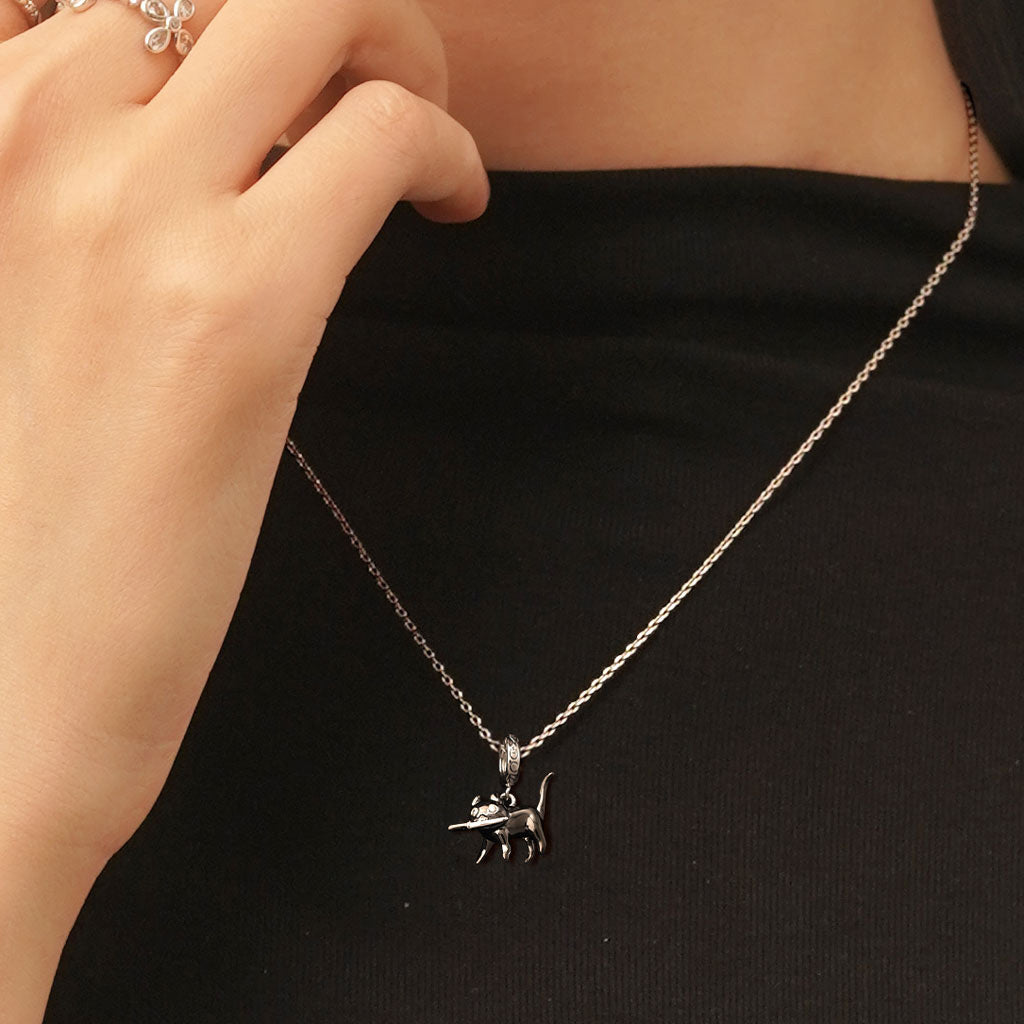 Gnoce Black Cat Pendant Dangle Charm_4