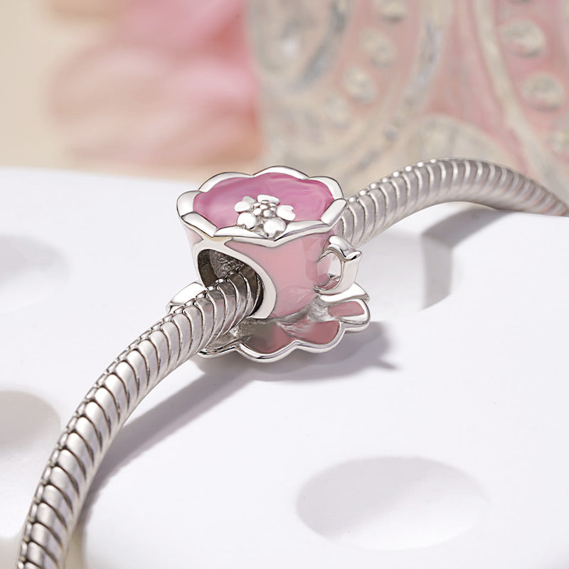 Gnoce Pink Flower Tea Cup Charm_3