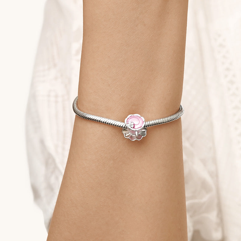 Gnoce Pink Flower Tea Cup Charm_2